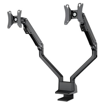 Neomounts FPMA-D750DBLACK2/Držák displeje/na stůl/10-32"/svorka/VESA 100X100/nosn. 2x8kg/plynový píst/2 displeje/černý