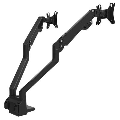 Neomounts FPMA-D750DBLACK2/Držák displeje/na stůl/10-32"/svorka/VESA 100X100/nosn. 2x8kg/plynový píst/2 displeje/černý