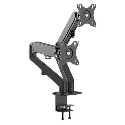 Neomounts DS70-700BL2/Držák displeje/na stůl/17-27"/svorka/VESA 100X100/nosn. 2x7kg/plynový píst/2 displeje/černý