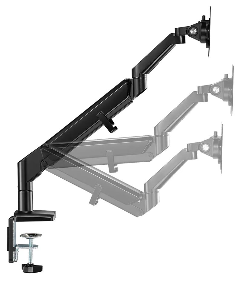Neomounts DS70-810BL1/Držák displeje/na stůl/17-32"/svorka/VESA 100X100/nosn. 9kg/plyn. píst/ultra tenký/1 disp/černý