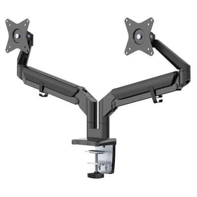 Neomounts DS70-810BL2/Držák displeje/na stůl/17-32"/svorka/VESA 100X100/nosn. 2x9kg/plyn. píst/ultra tenký/2 disp./černý