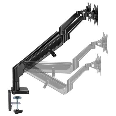 Neomounts DS70-810BL2/Držák displeje/na stůl/17-32"/svorka/VESA 100X100/nosn. 2x9kg/plyn. píst/ultra tenký/2 disp./černý