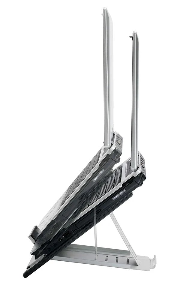 Neomounts NSLS085BLACK /Držák na notebook,tablet/na stůl/10-22"/nosn. 5kg/ 6 různých výškových poloh/skládací/stříbrný