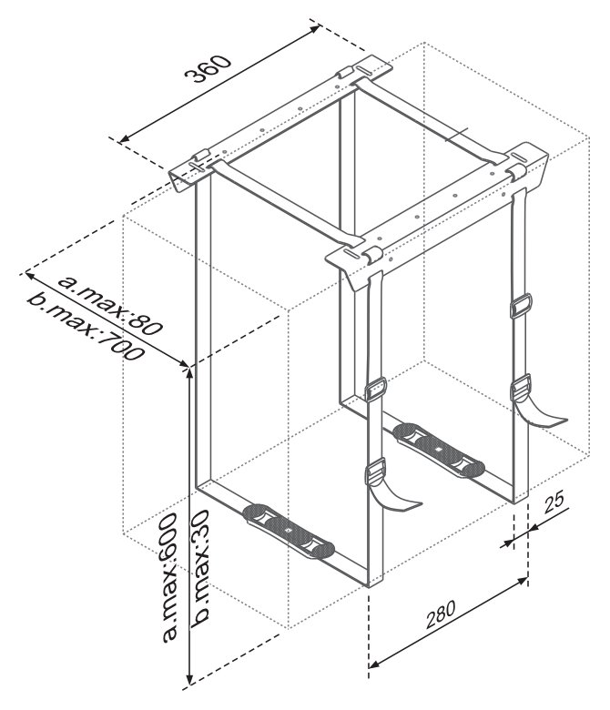 Neomounts CPU-D025BLACK /Držák na PC/pod stůl/horizont. i vertik. montáž/výška PC: 3-60 cm/šírka PC: 8-70 cm /černý