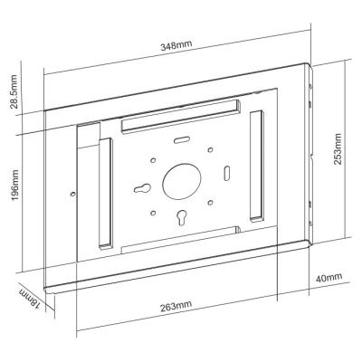 Neomounts WL15-660WH1/Držák tabletu/na stěnu/12,9" /VESA 75x75/pro Apple iPad Pro Gen 3-5/bílý