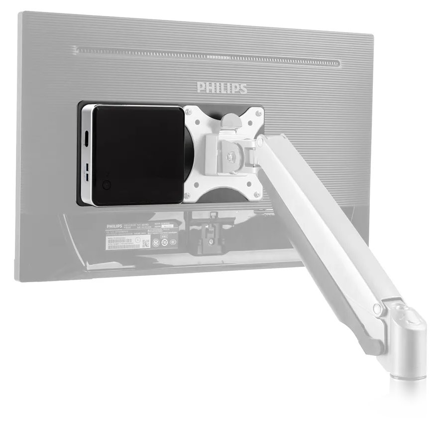 Neomounts THINCLIENT-01/Držák na mini PC/za displej/VESA 100x100 /nosn. 3 kg/Černý