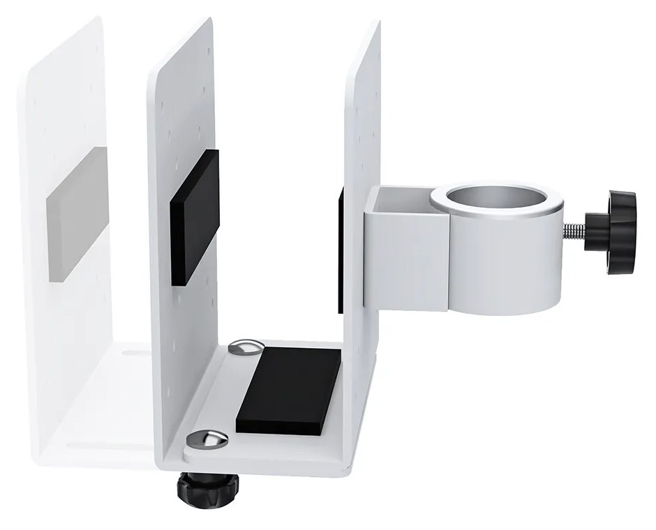 Neomounts THINCLIENT-10/Držák na mini PC/na držák displeje/VESA 100x100 /nosn. 10 kg/nastavení šírky 9-20 cm/bílý