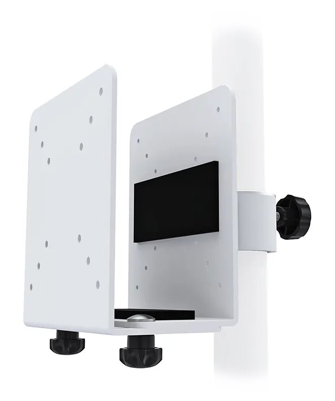 Neomounts THINCLIENT-10/Držák na mini PC/na držák displeje/VESA 100x100 /nosn. 10 kg/nastavení šírky 9-20 cm/bílý