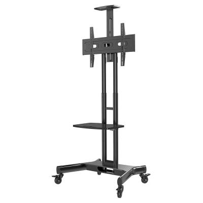 Neomounts Select NM-M1700BLACK/Držák displeje/vozík/32-75"/4 kolečka/VESA 600X400/nosn. 50kg/nast.výšky/2 police/černý