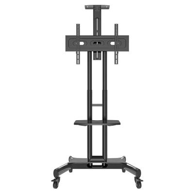 Neomounts Select NM-M1700BLACK/Držák displeje/vozík/32-75"/4 kolečka/VESA 600X400/nosn. 50kg/nast.výšky/2 police/černý