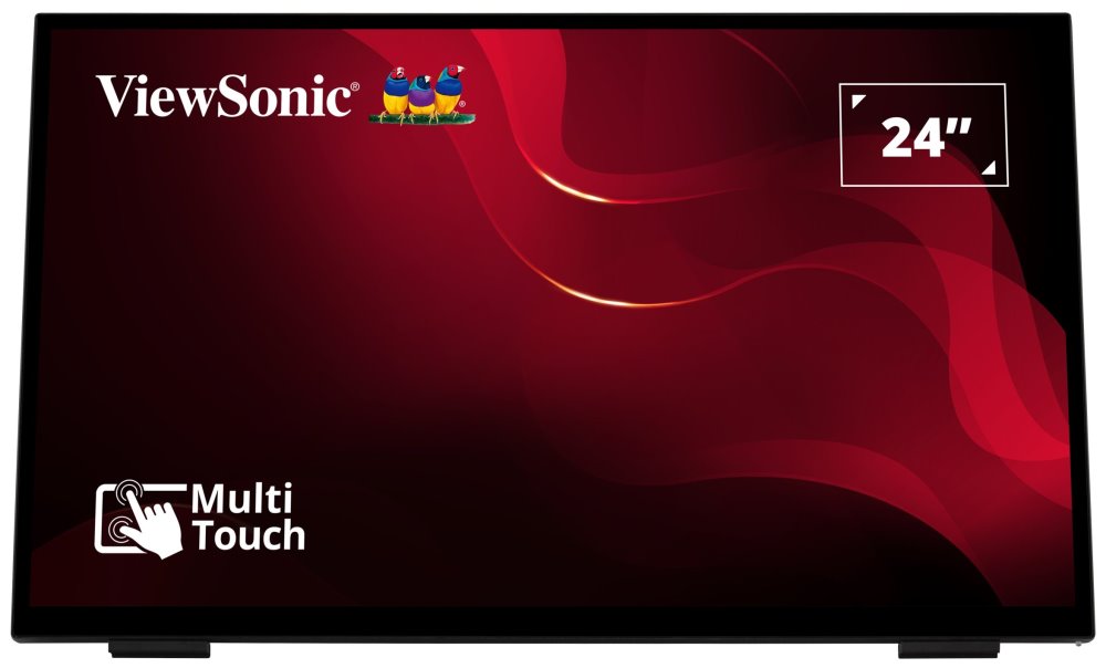 ViewSonic TD2465 / 24"/ Touch/ VA / 16:9/ 1920x1080/ 7ms/ 250cd/m2/ DP/ HDMI/ VGA/ USB/ Repro