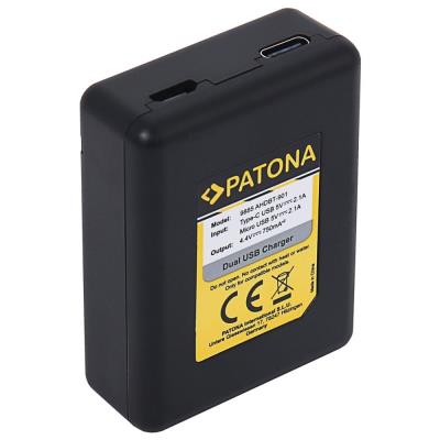 PATONA nabíječka pro digitální kameru Dual GoPro Hero 9/Hero 10/Hero 11/Hero 12/ 2x baterie 1730mAh