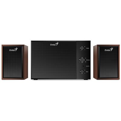 POŠKOZENÝ OBAL - GENIUS repro SW-2.1 350/ 2.1/ 15W/ dřevěné/ barva dřevo