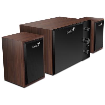 POŠKOZENÝ OBAL - GENIUS repro SW-2.1 350/ 2.1/ 15W/ dřevěné/ barva dřevo