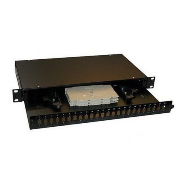 XtendLan 19" optický rozvaděč, 24 portů SC simplex, výsuvný, černý