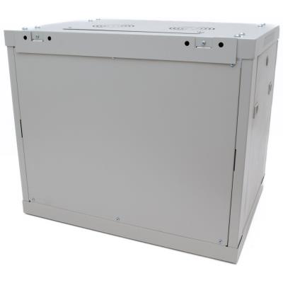 XtendLan 9U/600x450, na zeď, jednodílný, skleněné dveře, šedý