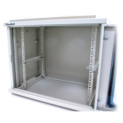 XtendLan 9U/600x450, na zeď, jednodílný, skleněné dveře, šedý