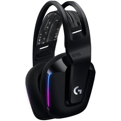 Logitech herní sluchátka G733 LIGHTSPEED Wireless RGB Gaming Headset, EMEA, black