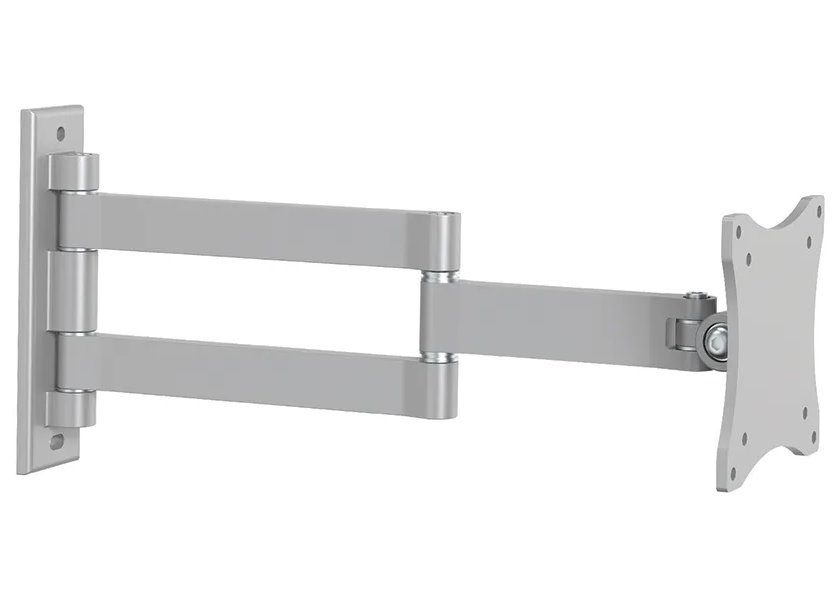 Neomounts FPMA-W830/Držák displeje/na stěnu/10-27"/sklopný/3 čepy/VESA 100X100/nosn. 12kg/stříbrný