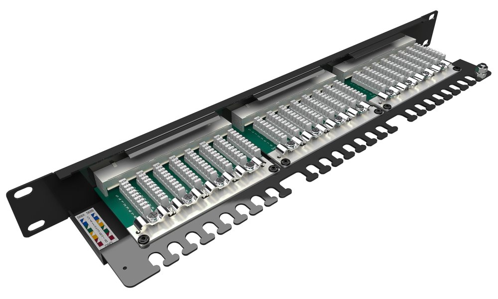Solarix Patch panel 24 x RJ45 CAT5E STP černý 1U SX24-5E-STP-BK-N
