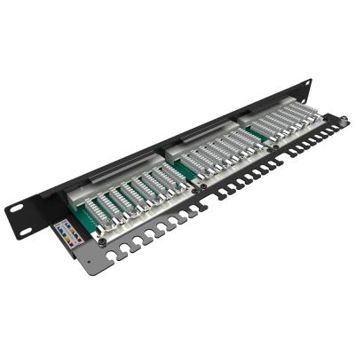 Solarix Patch panel 24 x RJ45 CAT5E STP černý 1U SX24-5E-STP-BK-N