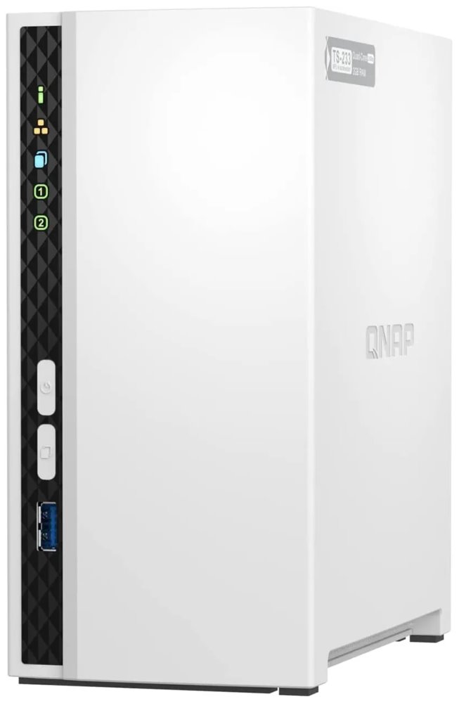 QNAP TS-233   2x SATA/ 2GBRAM/ 1x GbE/ 2x USB2.0/ 1x USB3.0