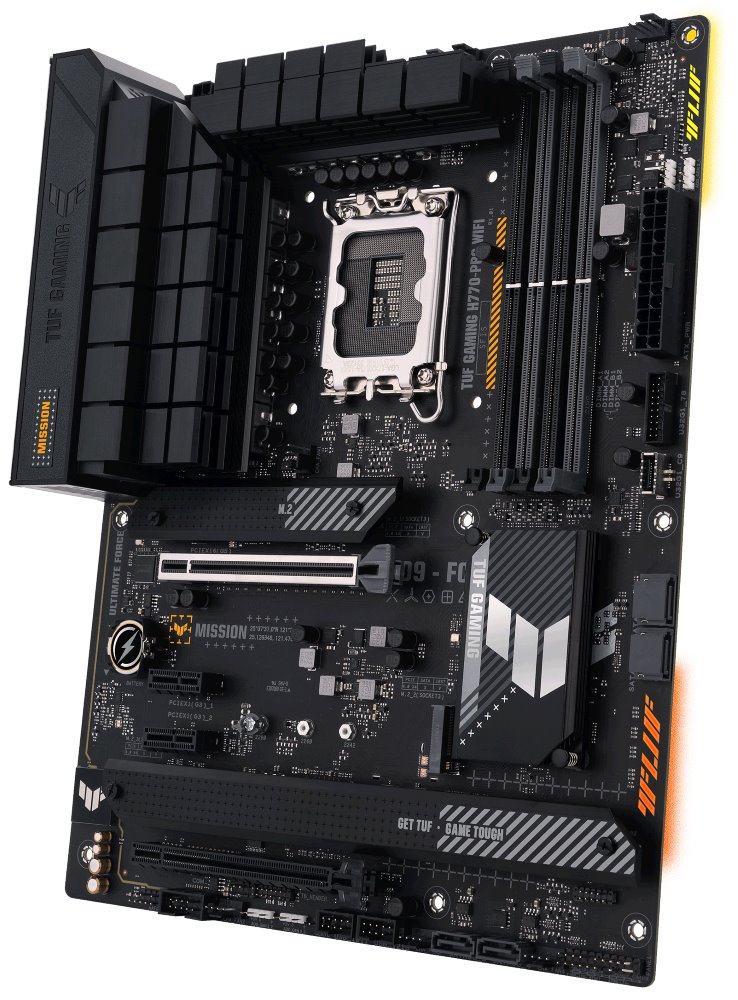 ASUS TUF GAMING H770-PRO WIFI / Intel H770 / LGA1700 / 4x DDR5 / 4x M.2 / DP / HDMI / USB-C / WIFI / ATX