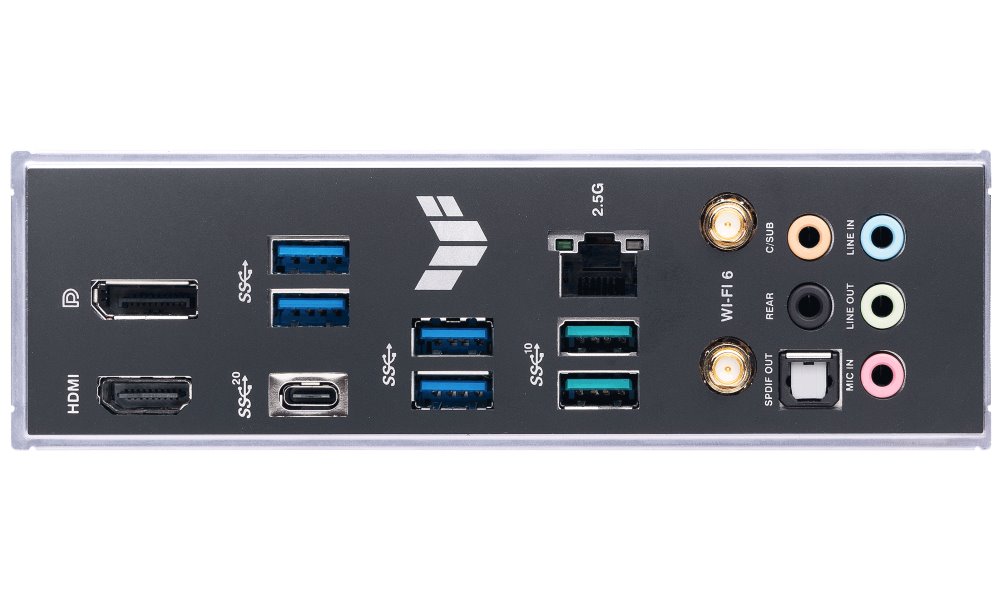 ASUS TUF GAMING H770-PRO WIFI / Intel H770 / LGA1700 / 4x DDR5 / 4x M.2 / DP / HDMI / USB-C / WIFI / ATX