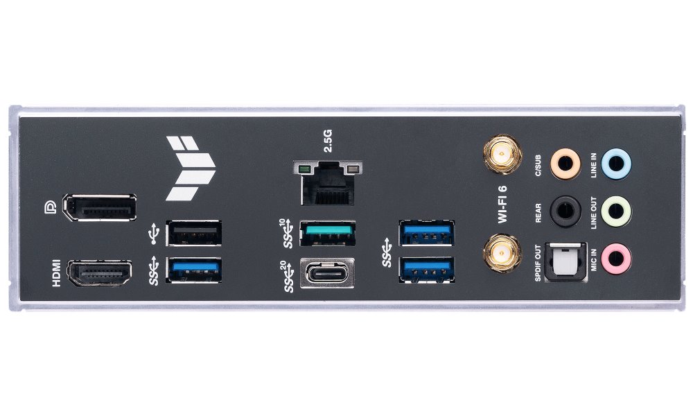 ASUS TUF GAMING B760-PLUS WIFI D4 / Intel B760 / LGA1700 / 4x DDR4 / 3x M.2 / DP / HDMI / 1x USB-C / WIFI / ATX