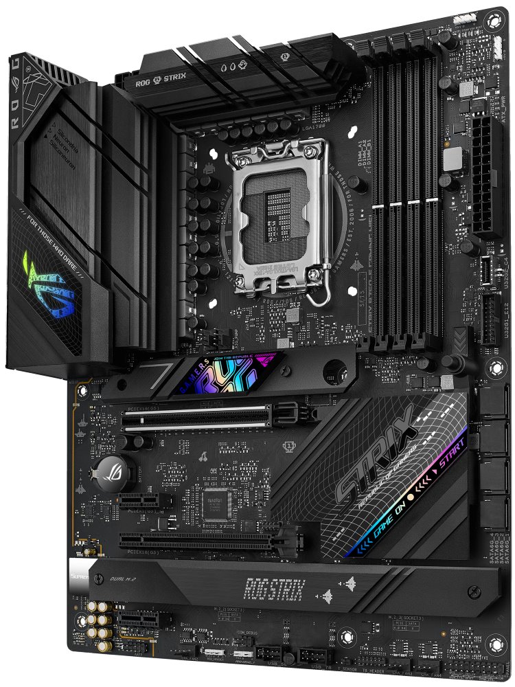 ASUS ROG STRIX B760-F GAMING WIFI / Intel B760 / LGA1700 / 4x DDR5 / 3x M.2 / DP / HDMI / 1x USB-C / WIFI / ATX