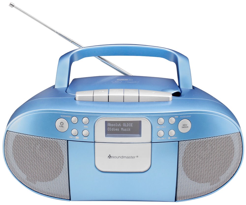 Soundmaster SCD7800BL/ DAB+/ FM/ Kazeta/ CD/ MP3/ LCD/ RDS/ USB/ AUX IN/ Modrý