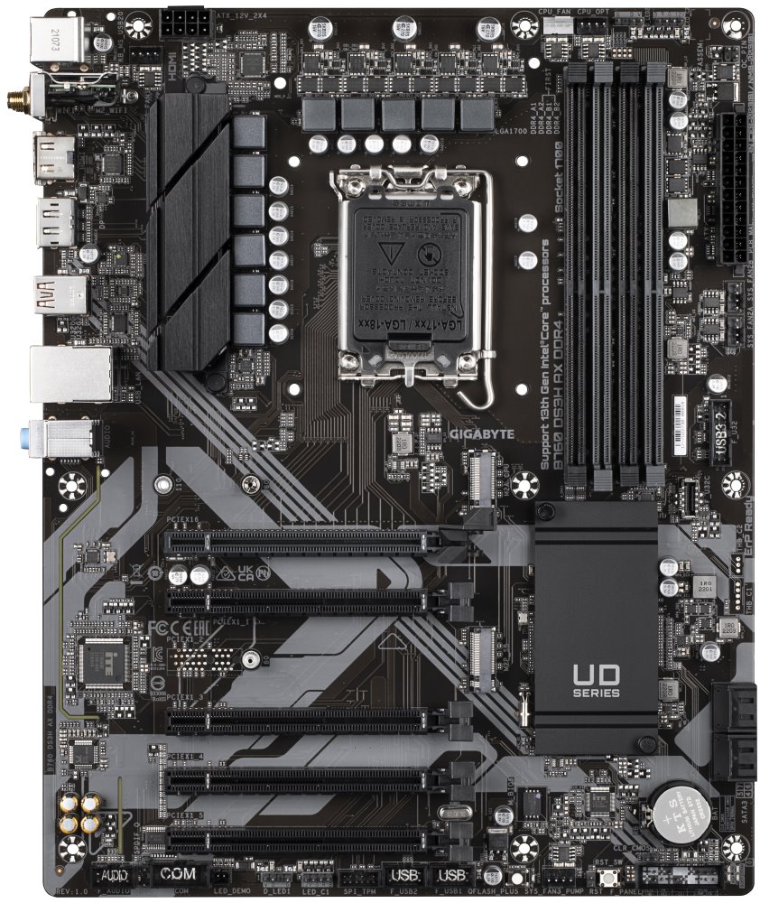 GIGABYTE B760 DS3H AX DDR4 / Intel B760 / LGA1700 / 4x DDR4  / 2x M.2 / DP / HDMI / USB-C / WiFi / ATX