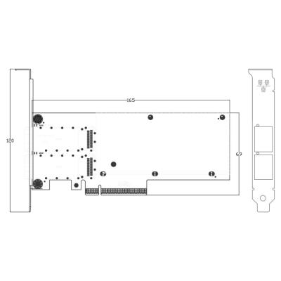 XtendLan PCI-E síťová karta, 1x 40Gbps QSFP+, Intel X710, PCI-E x8