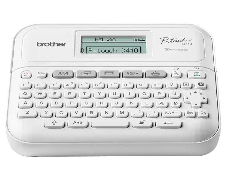 BROTHER tiskárna samolepících štítků Brother PT-D410VP / 18mm / USB / bat. provoz / kufr