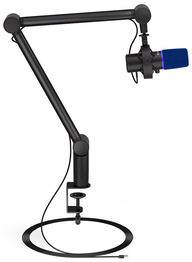 Endorfy mikrofon Solum Broadcast / streamovací / nastavitelné rameno / pop-up filtr / 3,5mm jack / USB-C
