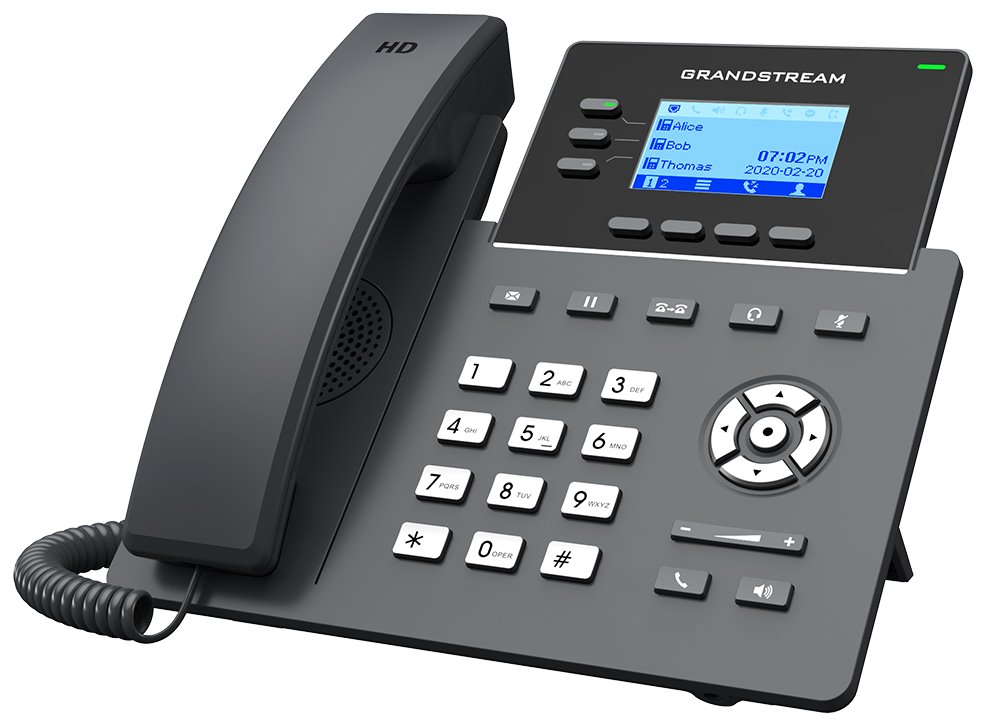Grandstream GRP2603/ VoIP telefon/ 2,48" podsvícený grafický display/ 6x SIP/ 2x LAN/ GDMS
