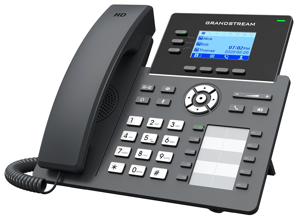 Grandstream GRP2604/ VoIP telefon/ 2,48" podsvícený grafický display/ 6x SIP/ 2x LAN/ GDMS