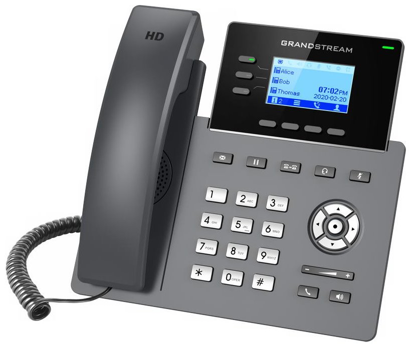 Grandstream GRP2603P/ VoIP telefon/ 2,48" podsvícený grafický display/ 6x SIP/ 2x LAN/ PoE/ GDMS