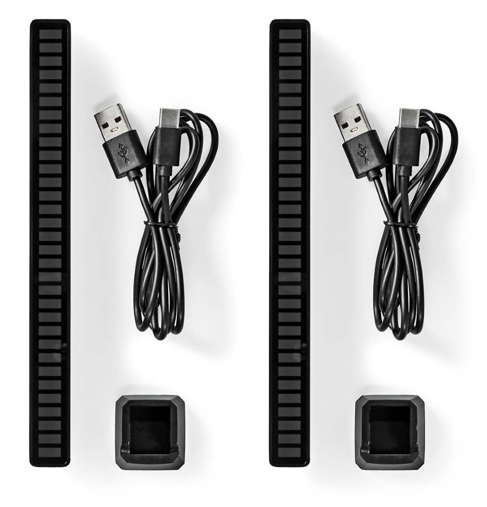 NEDIS LED herní světlo/ napájení z baterie/ pro notebook/ stolní provedení/ RGB/ USB-A/ černé