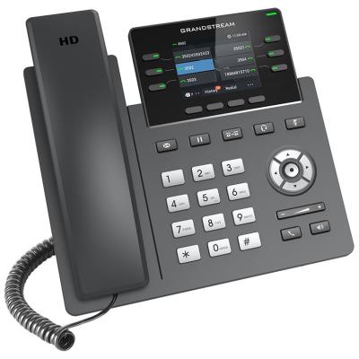 Grandstream GRP2613 VoIP telefon, 3x SIP, barevný podsvícený 2,8" displej, 2x Gbps RJ45, PoE
