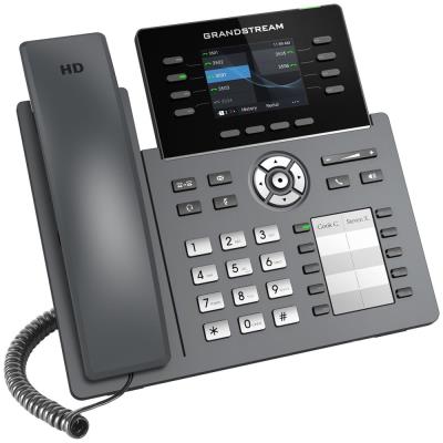 Grandstream GRP2634/ VoIP telefon/ 2,8" barevný display/ 4x SIP/ 2x LAN/ 1x USB/ PoE/ WiFi/ BT/ GDMS