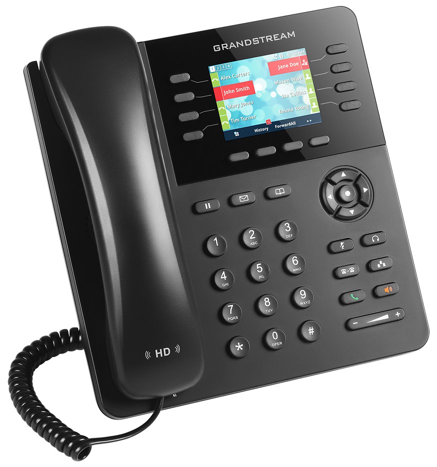 Grandstream GXP2135 VoIP telefon, 4x SIP, barevný 2,8" displej, 32x BLF