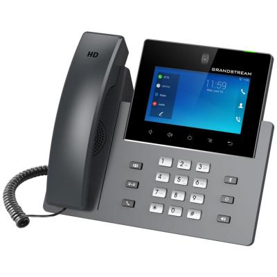 Grandstream GXV3450 VoIP telefon, 16x SIP, barevný dotykový 5" displej, 2x Gbps RJ45, PoE, DualBand WiFi, BT. USB