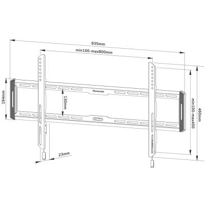 Neomounts  WL30-550BL18/Držák displeje/na stěnu/43-86"/fixní/VESA 800X400/nosn. 70kg/ultra tenký/černý