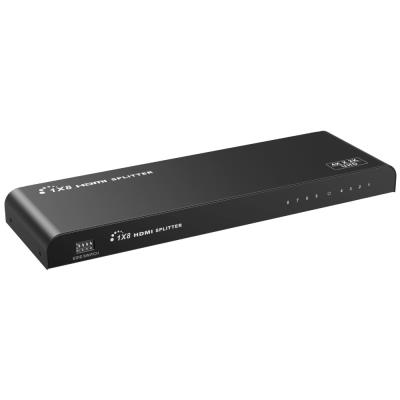 PremiumCord HDMI 2.0 splitter 1-8 porty, 4K x 2K/60Hz, FULL HD, 3D, černý