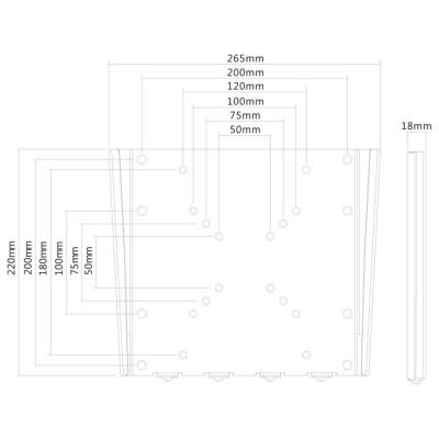 Neomounts FPMA-W110/Držák displeje/na stěnu/10-40"/fixní/VESA 200X200/nosn. 35kg/ultra tenký/stříbrný