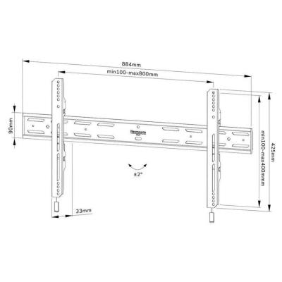 Neomounts Select  WL30S-850BL18 / Screen Wall Mount (fixed, VESA 800x400) / Black