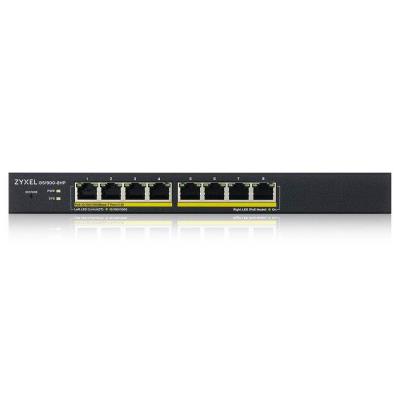 ZyXEL GS1900-8HP v3, 8-port GbE L2 PoE Smart Switch, 802.3at, desktop, fanless, 70 Watt