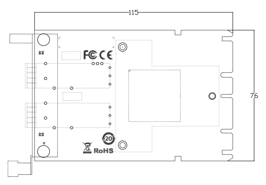 XtendLan OCP síťová karta, 2x 10Gbps SFP+, Intel 82599, Mezzanine