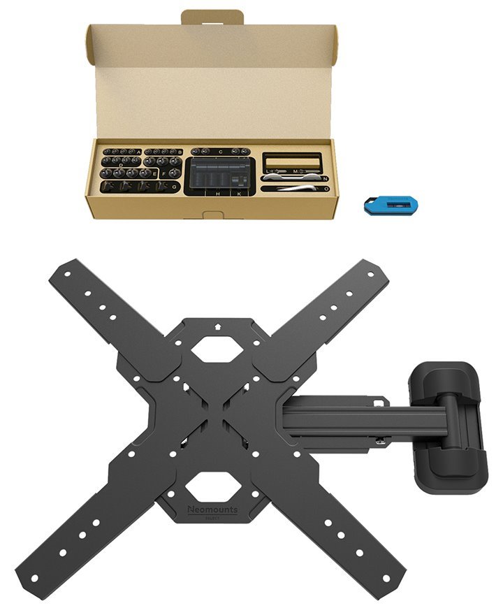 Neomounts Select  WL40S-840BL14 / Screen Wall Mount (full motion, 2 pivots, VESA 400x400) / Black